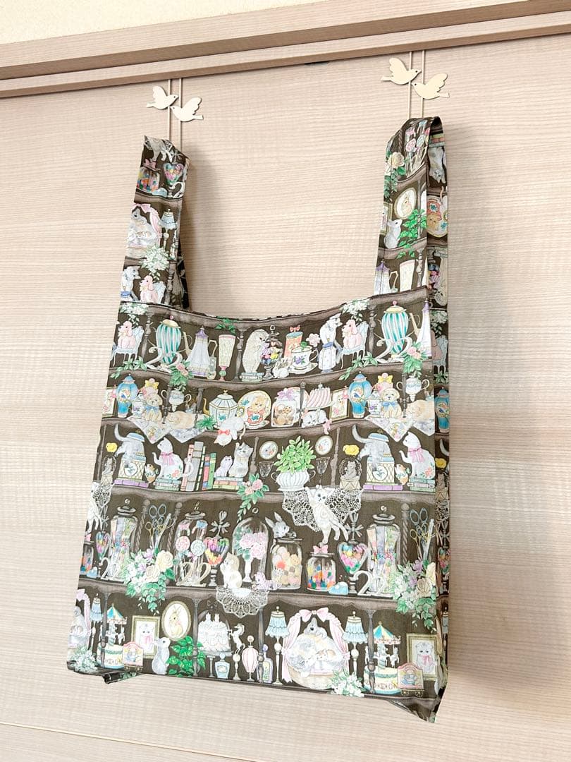 ゆー☆22fabric生地使用☆レジ袋型マイバッグ☆yukiemon