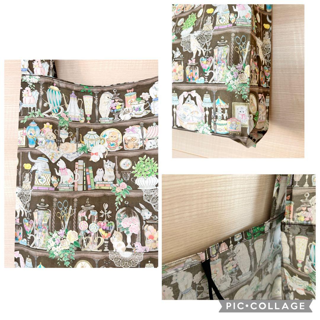 ゆー☆22fabric生地使用☆レジ袋型マイバッグ☆yukiemon