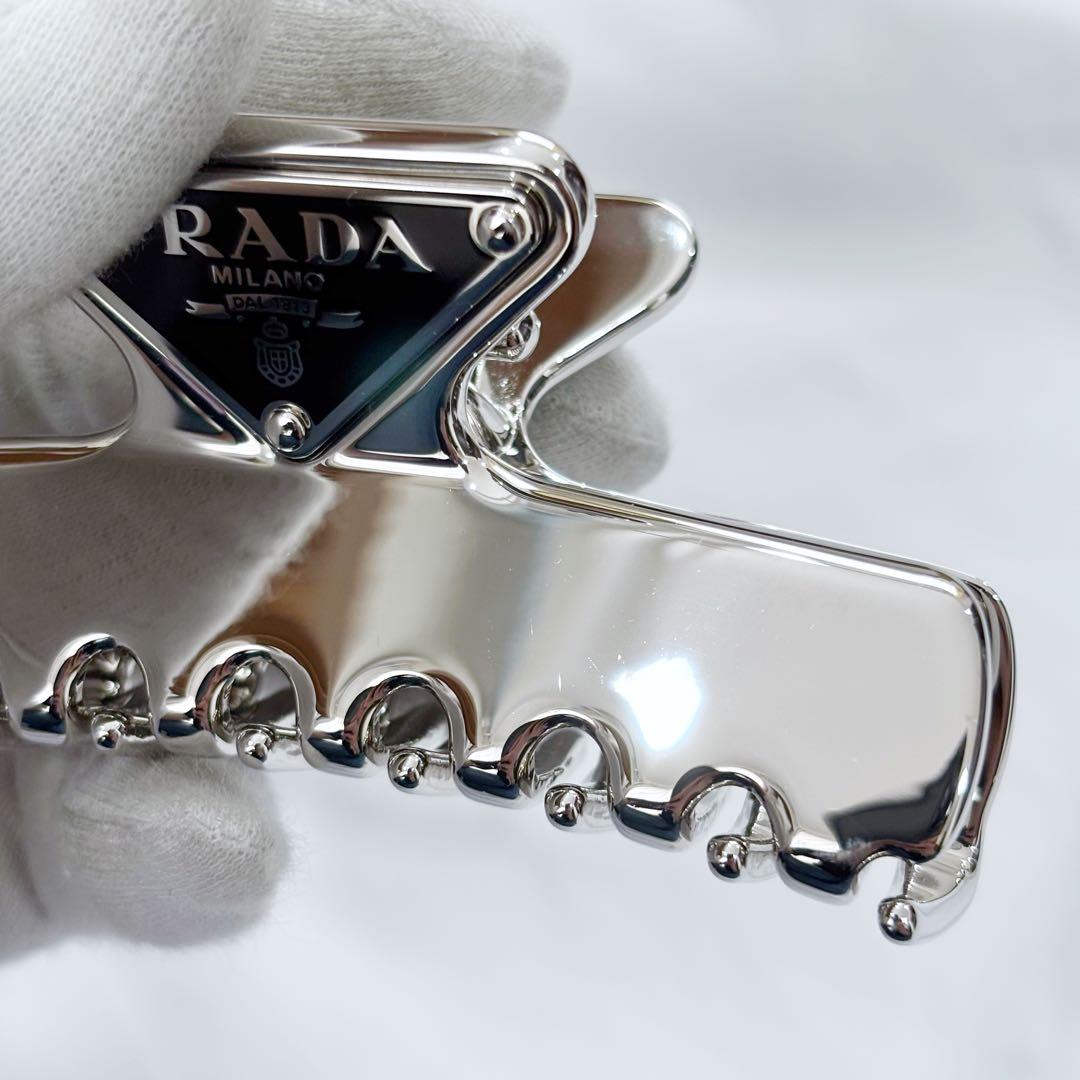 極美品　正規品✨　PRADA プラダ　ヘアクリップ　バレッタ　メタルクリップ