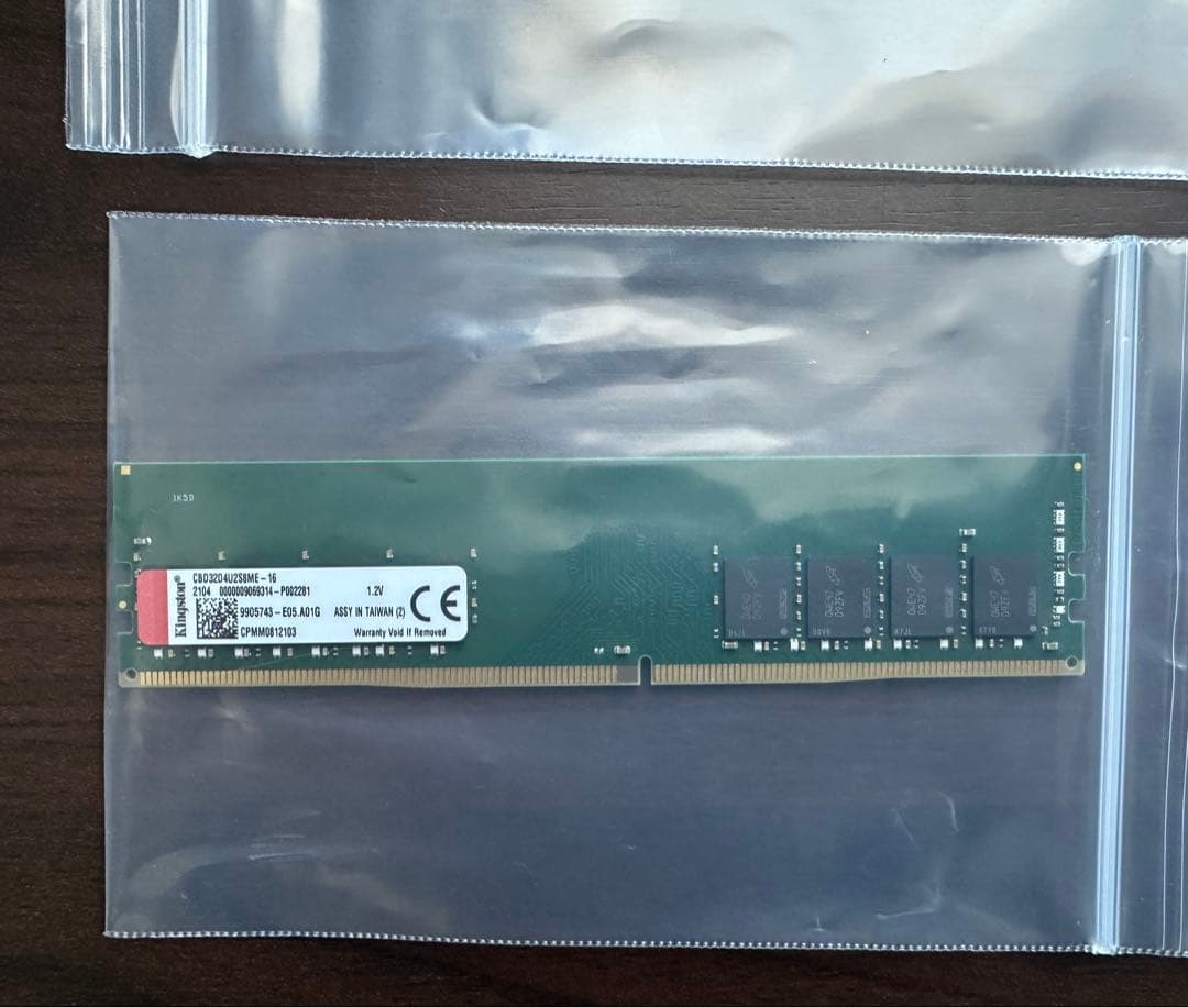 【32GB】Kingston PCメモリ16GB×2枚 DDR4 -3200