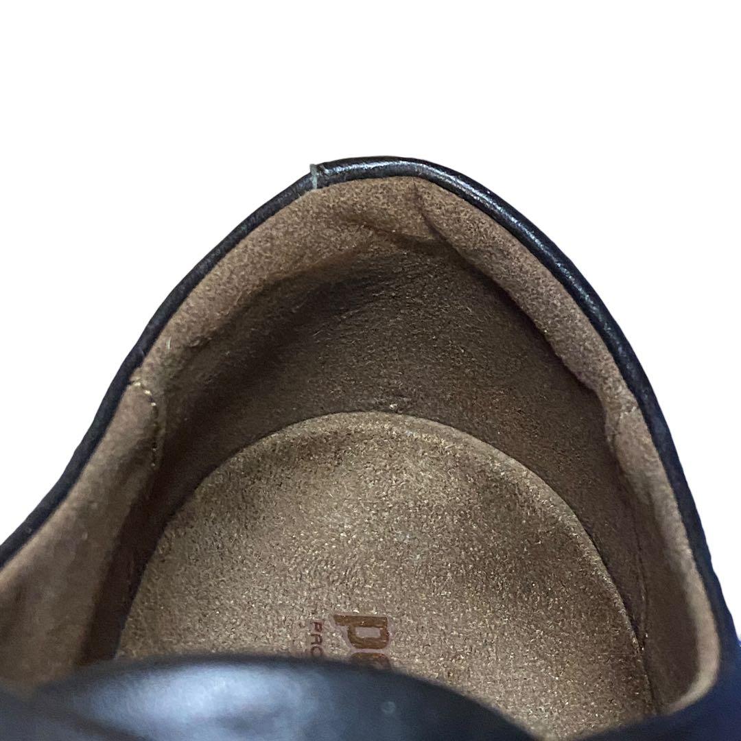 pedala ペダラ　22.5 EEE レースアップ 革靴 黒 ブラック レザー