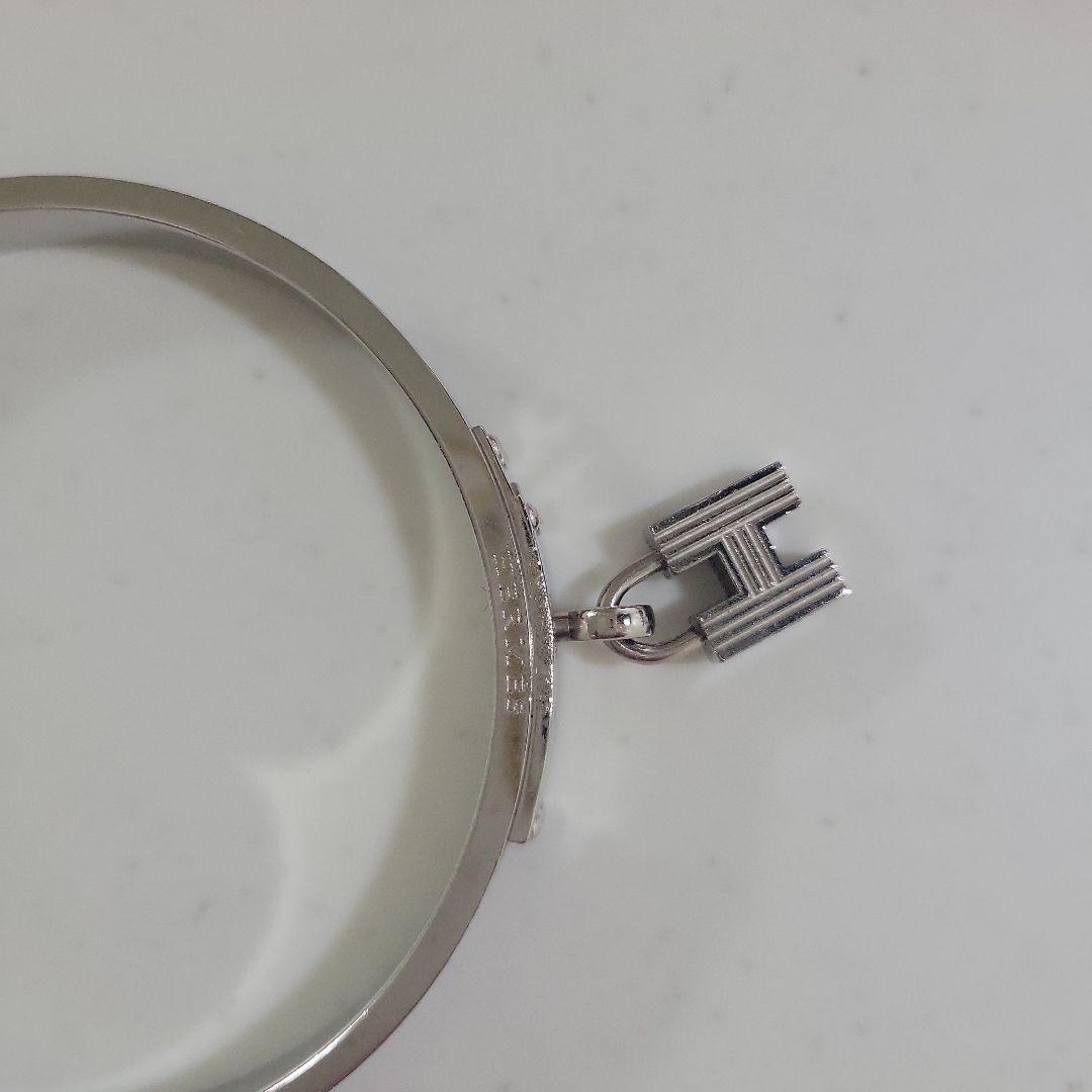 HERMES シルバー ロック付きバングル
