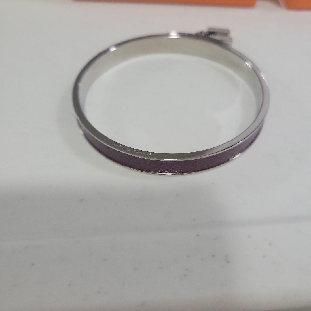HERMES シルバー ロック付きバングル