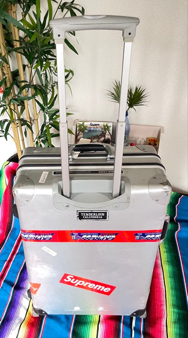 キャスター付 ビンテージアルミキャリーケース　TSAベルト付