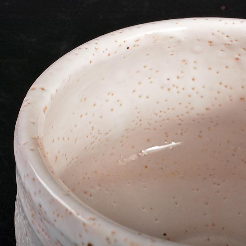 人間国宝　荒川豊蔵作　志野焼　絵志野　茶碗　仕覆付　共箱二重箱　D　R6864