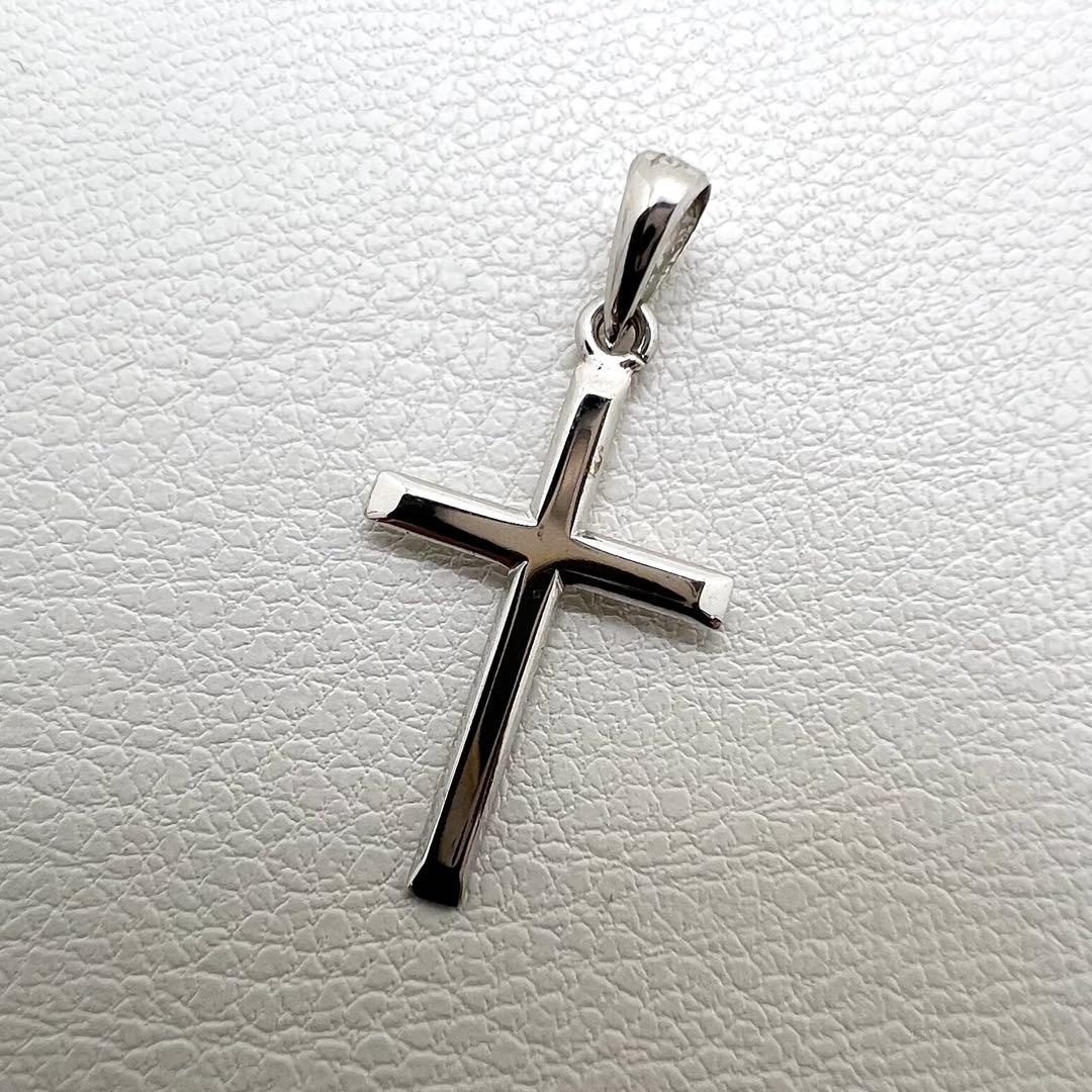 K14WG ホワイトゴールド　クロス　ペンダントトップ　0.43 g