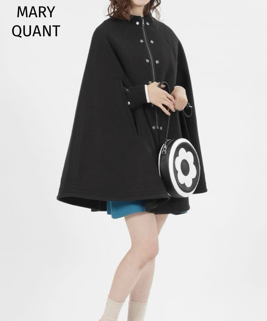 モモ MARY QUANT マリークワント　アーカイブ　ポンチョコート　M