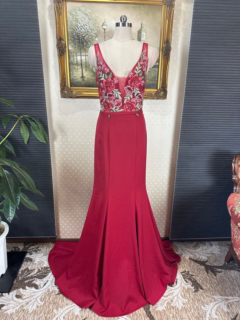 刺繍タイトロングドレス演奏会ステージ誕生日二次会パティーキャバ嬢ナイトクラブ