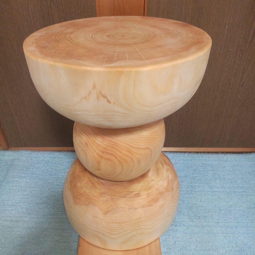 東濃ヒバ丸太椅子スツール