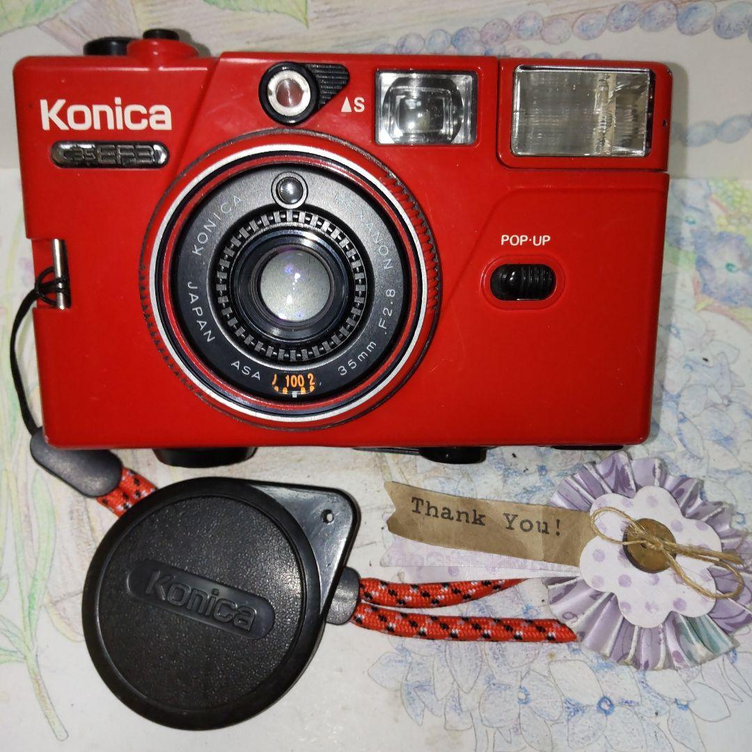 ☆☆極上美品❕動作確認済☆☆ コニカ KONICA C35 EF3 レッド