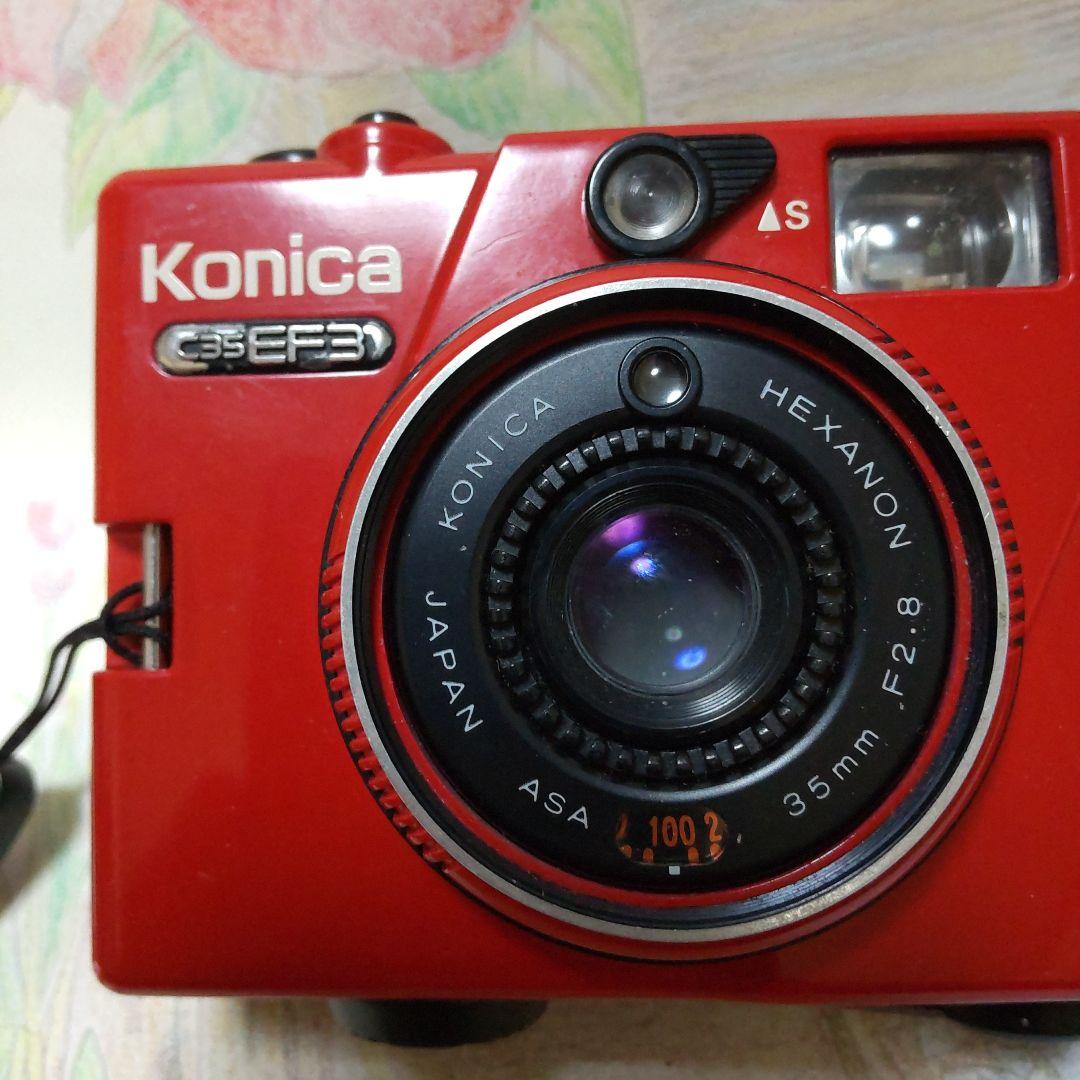 ☆☆極上美品❕動作確認済☆☆ コニカ KONICA C35 EF3 レッド