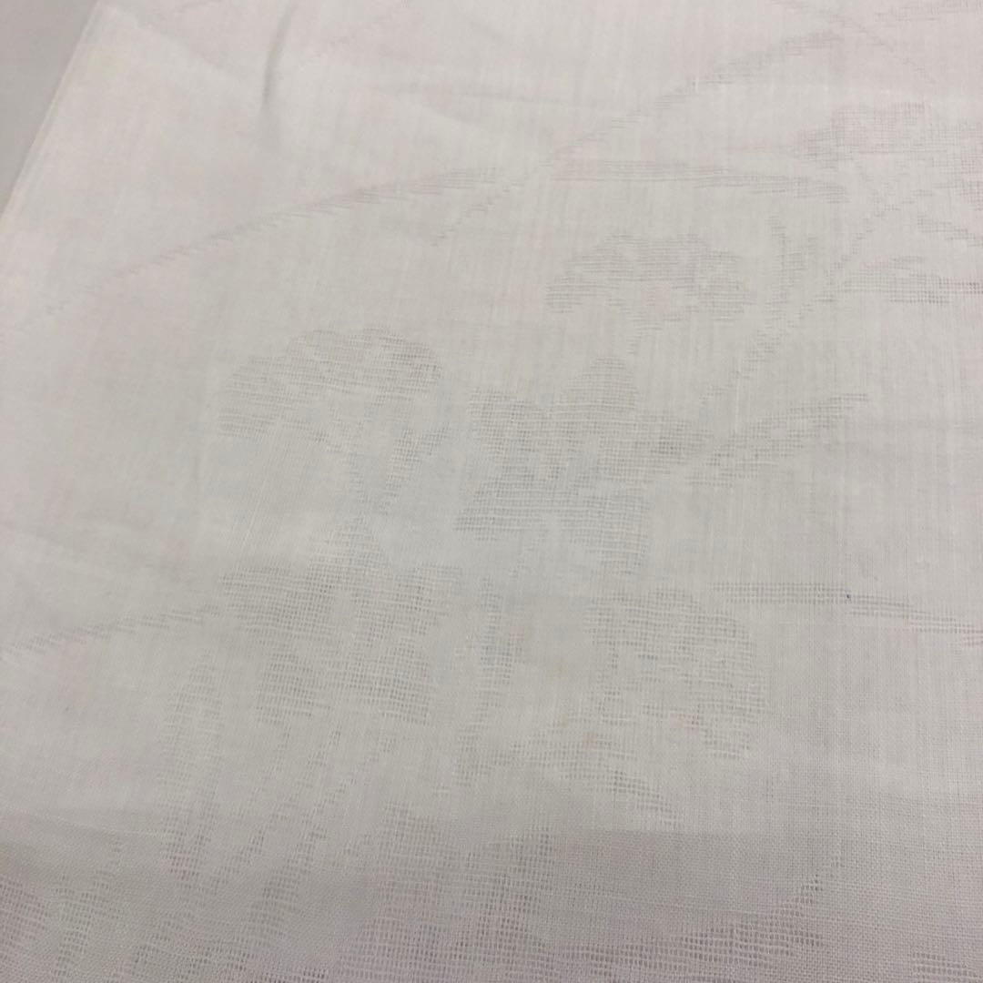 本麻 白 長襦袢 反物 本場 小千谷 紋紗 夏 涼しげ