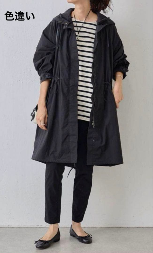 BEARDSLEY ビアズリー コットンナイロンミドル丈モッズコート カーキ