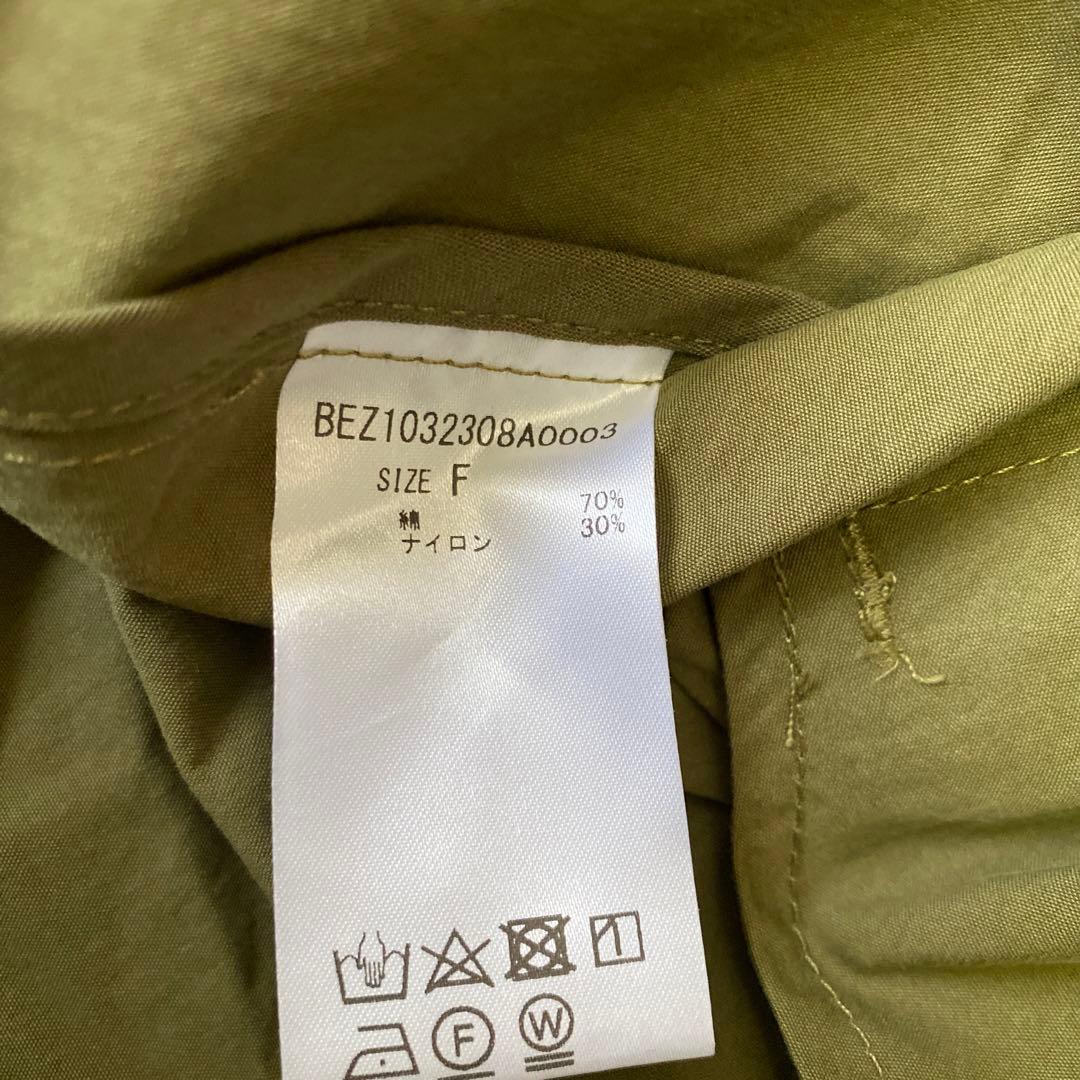 BEARDSLEY ビアズリー コットンナイロンミドル丈モッズコート カーキ