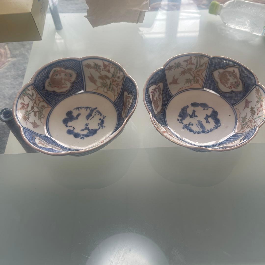 江戸時代　柿右衛門　渦福　金襴手　なます皿2枚