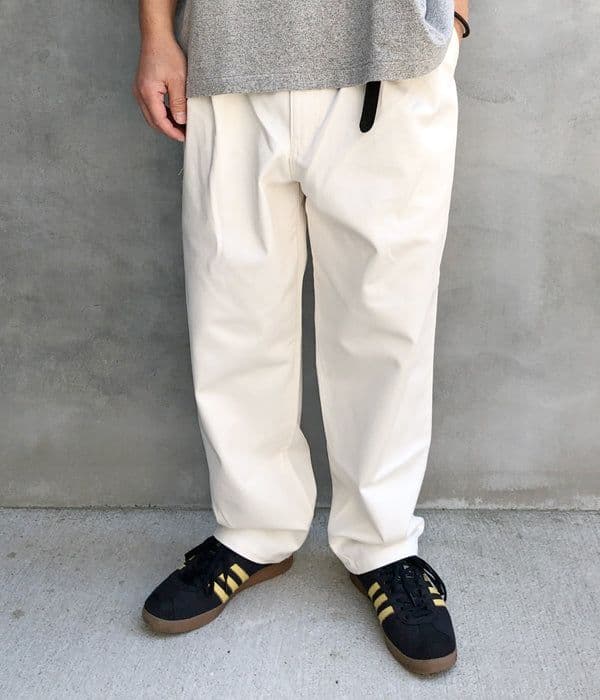 パンツ DESCENDANT DC-3 TWILL TROUSERS White