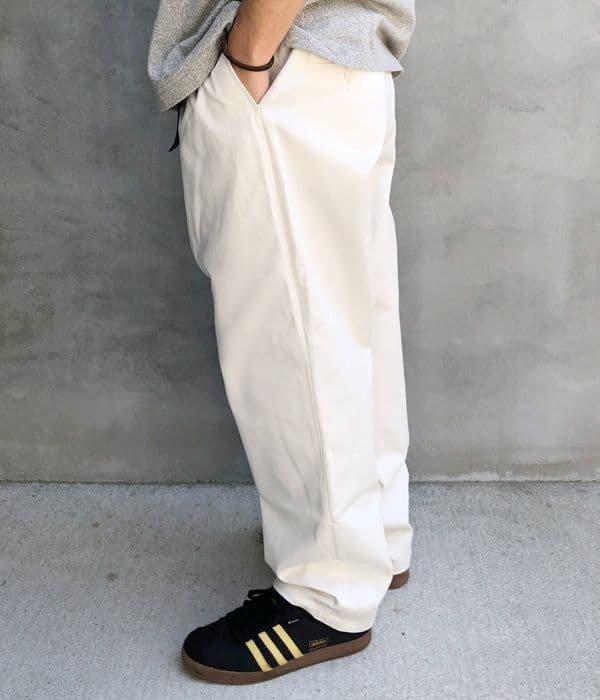 パンツ DESCENDANT DC-3 TWILL TROUSERS White