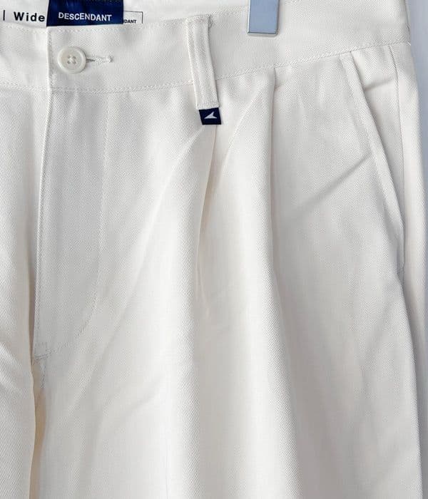 パンツ DESCENDANT DC-3 TWILL TROUSERS White