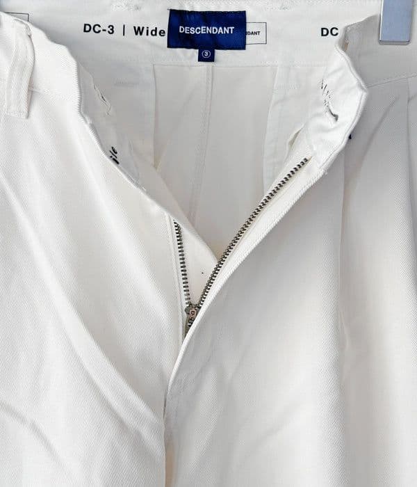 パンツ DESCENDANT DC-3 TWILL TROUSERS White