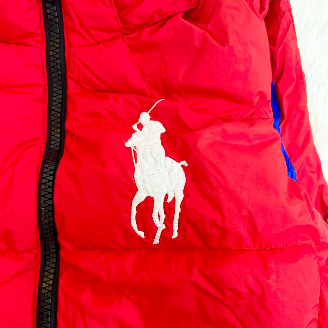 美品✨ポロ　ラルフローレン　POLO ダウンベスト　赤　レッド　ビッグポニー