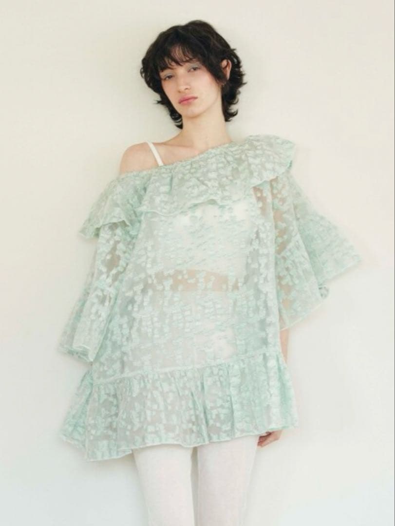 HONEY MI HONEY オーガンジーチュニック