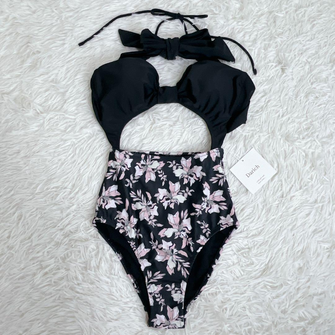 新品 ダーリッチ セパレート 水着 ブラック フラワー