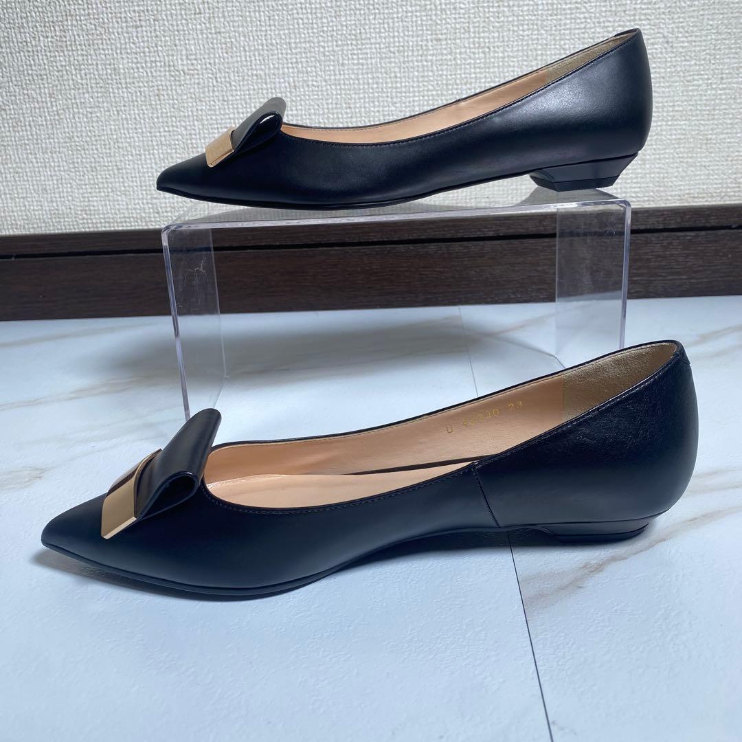 完売品♡ダイアナ メタルプレート ポインテッドトゥ フラットパンプス