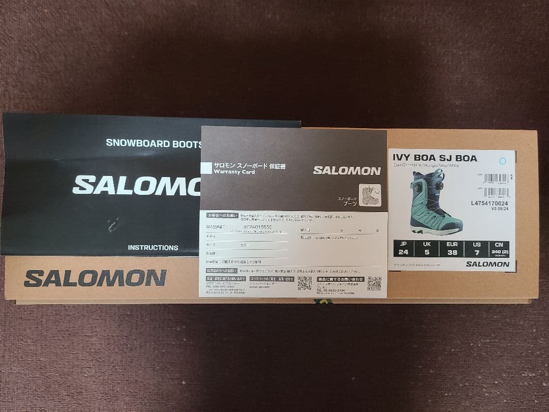 24-25 SALOMON IVY BOA SJ BOA 24cm SBブーツ