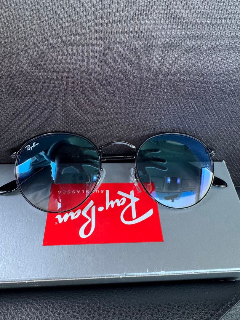 レイバン RB3447 ROUND L サングラス ブルーグラデーション