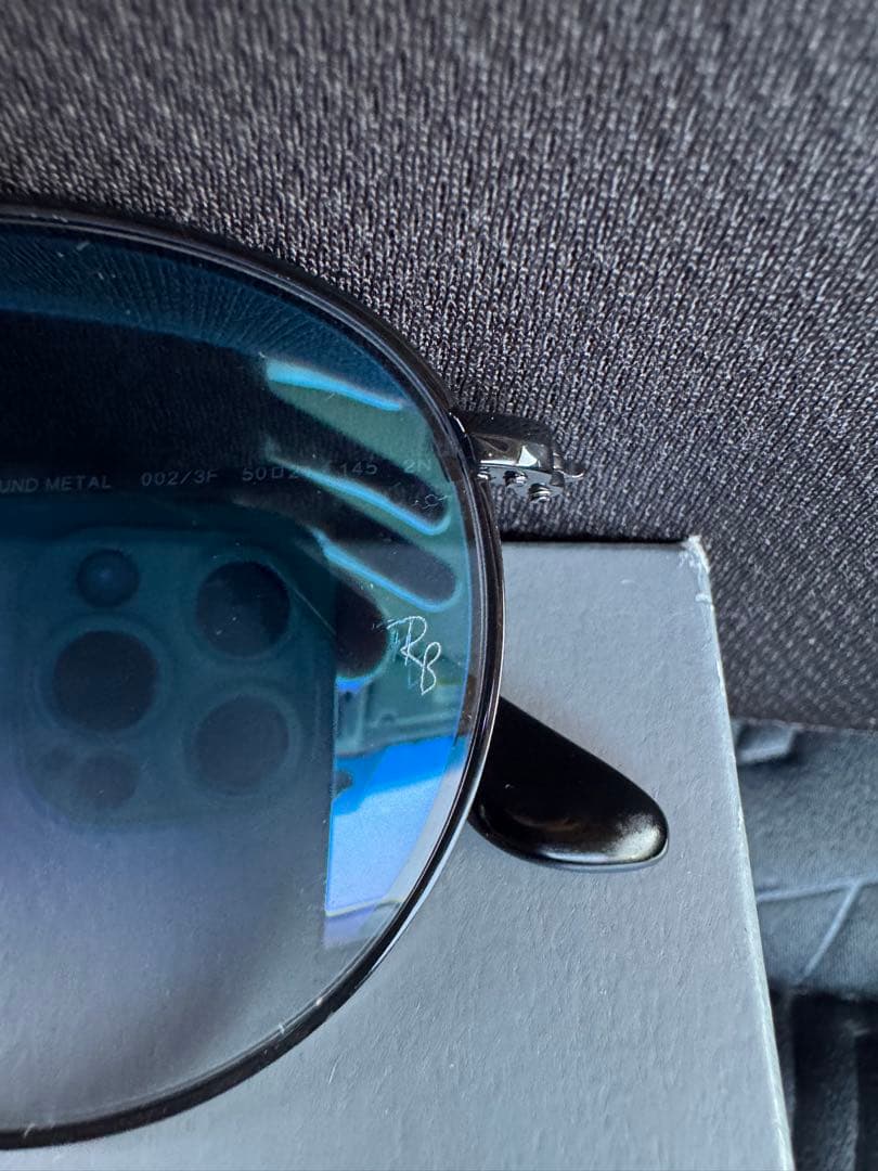 レイバン RB3447 ROUND L サングラス ブルーグラデーション