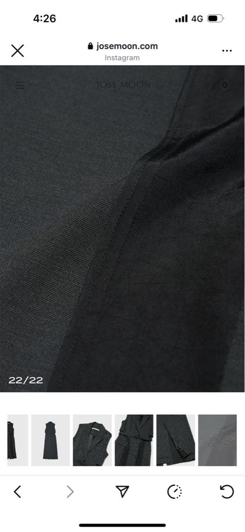 JOSE MOON ジョゼムーン　ノースリーブロングベスト 36