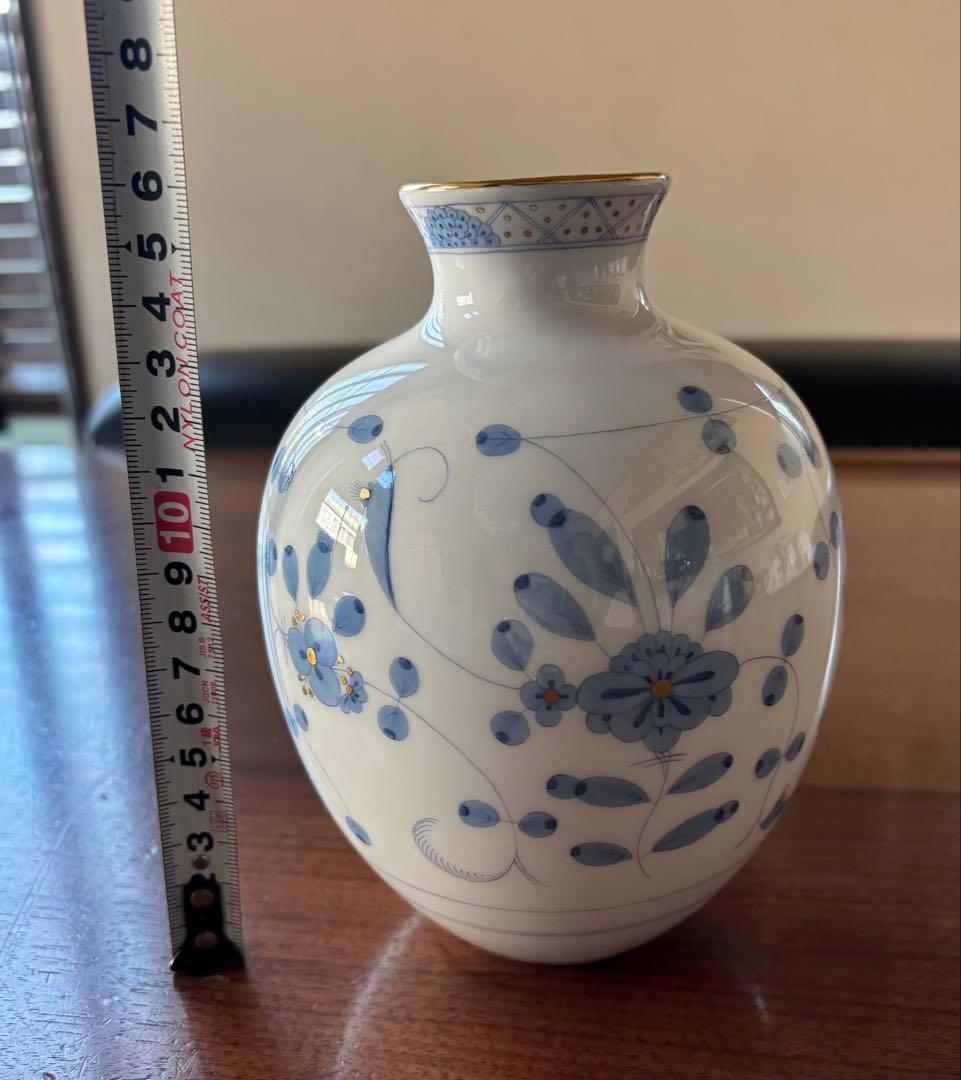 マイセン　ブルーオーキッドの花瓶