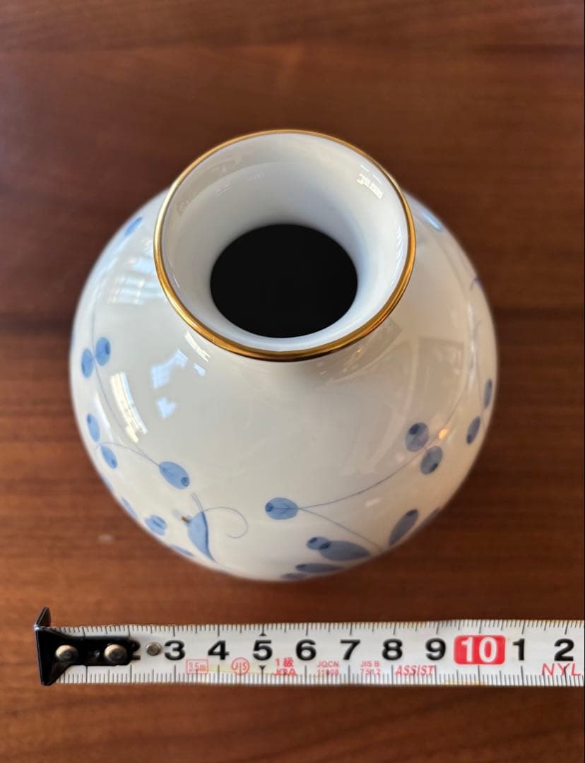 マイセン　ブルーオーキッドの花瓶