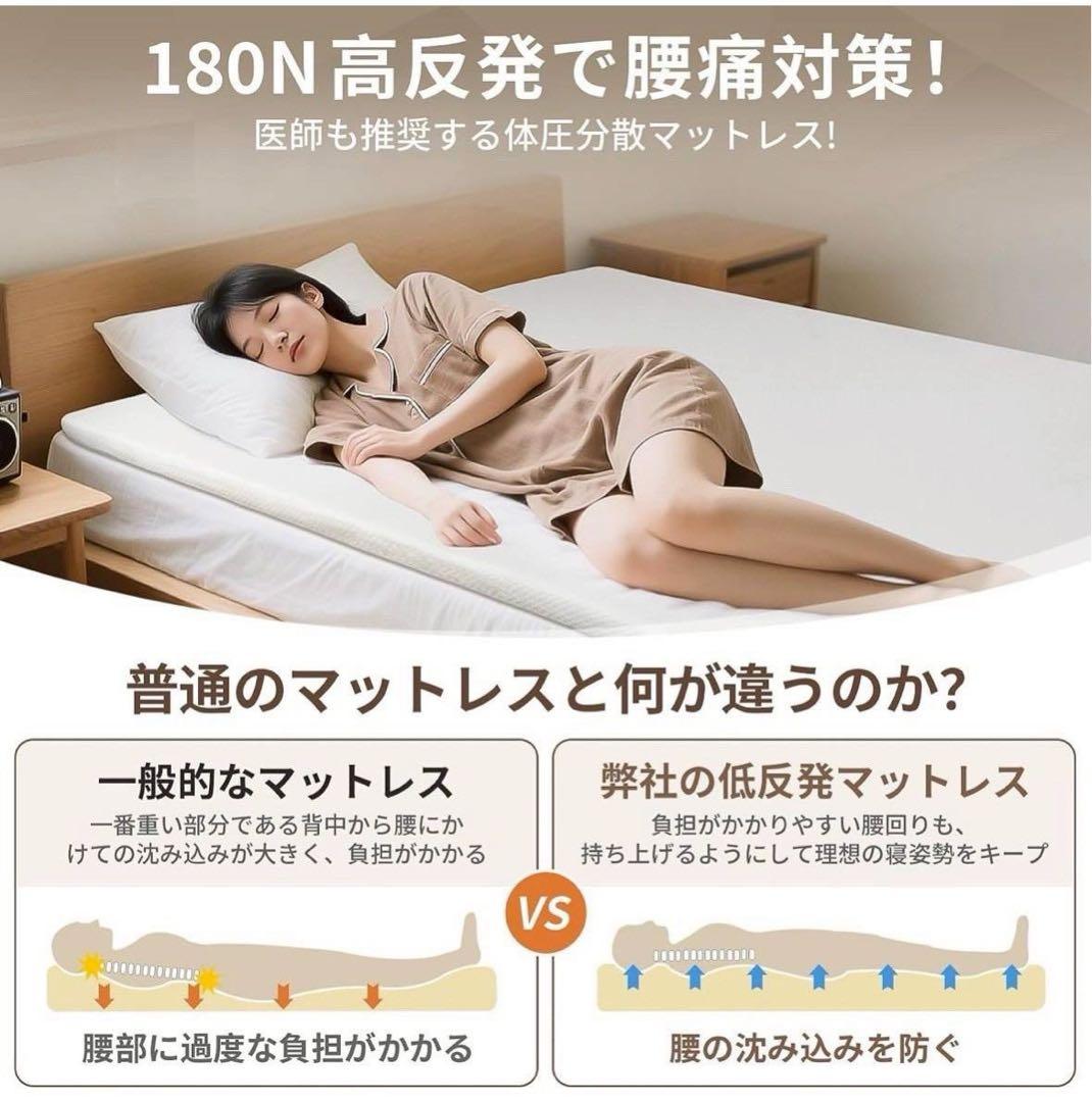 セット マットレス セミダブル 高反発 ウレタンフォーム 快眠 睡眠 腰痛 防臭