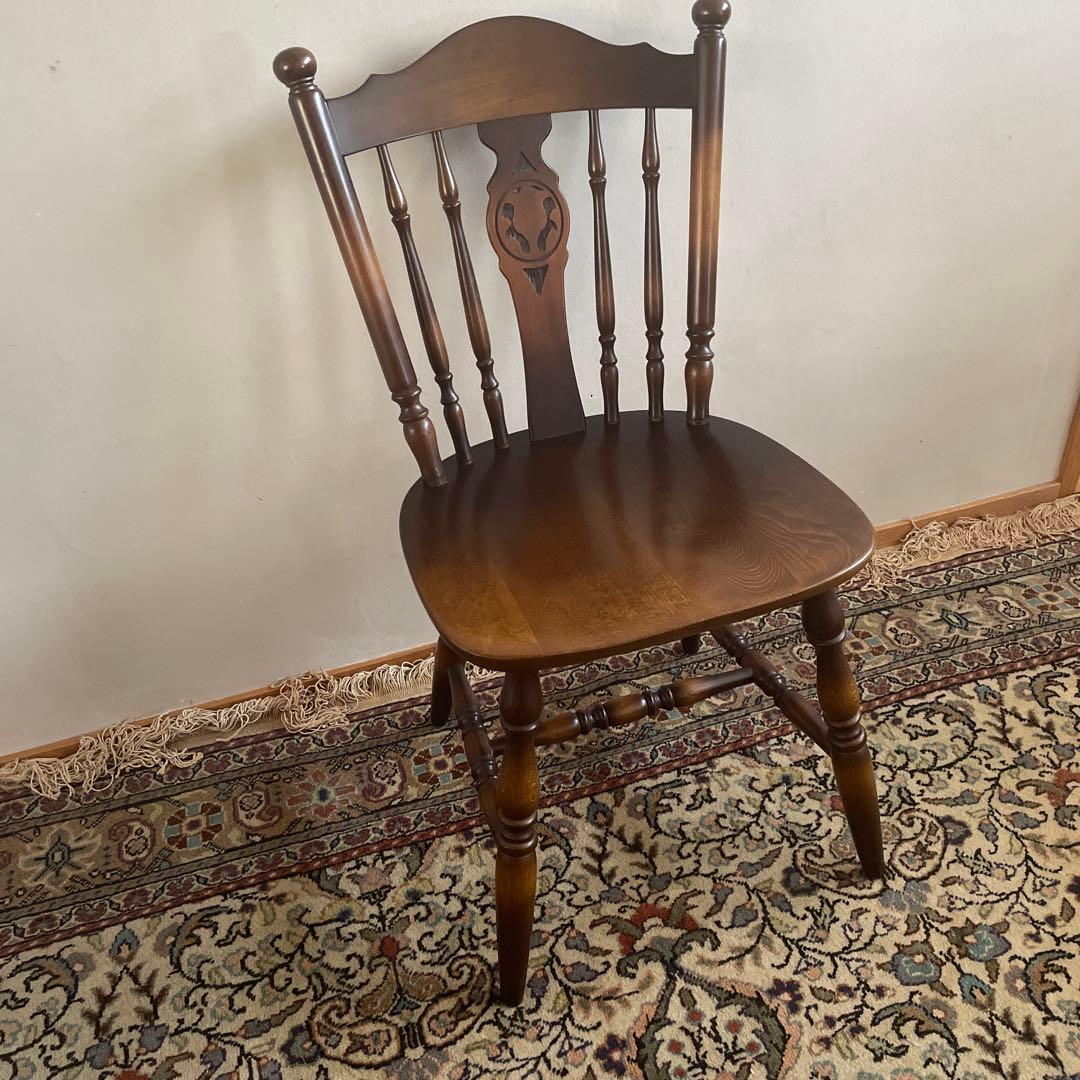 ②【美品】キツツキ 飛騨産業 ダイニングチェア　ウィンザーチェア　コムバック