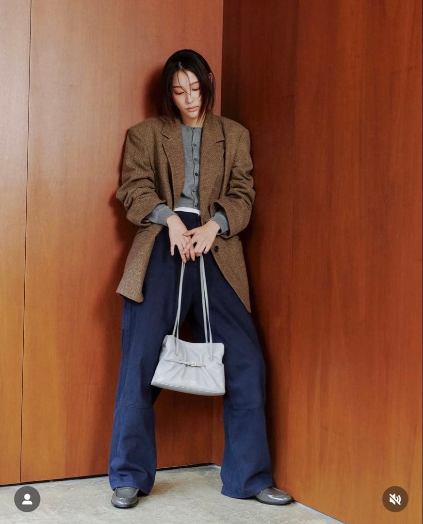 anukeアンヌークHerringbone Wool Jacket/ブラウン38