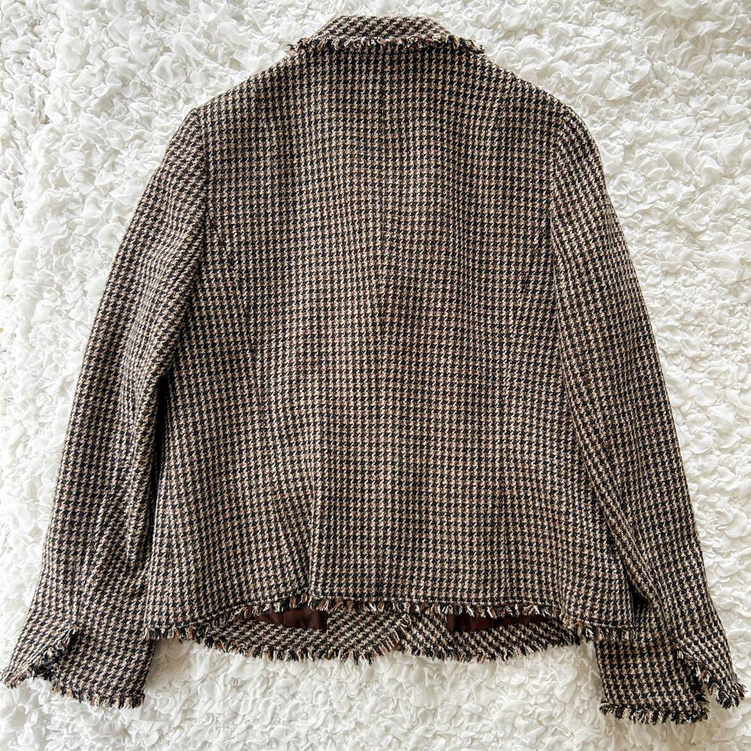 バーバリーロンドン　千鳥格子テーラードジャケット　大きいサイズ　ツイード