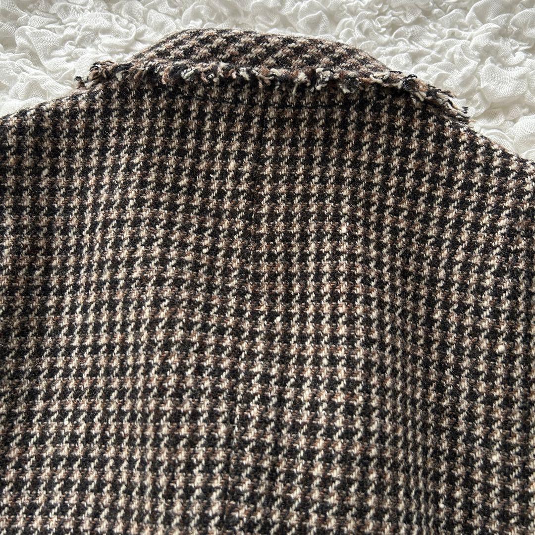 バーバリーロンドン　千鳥格子テーラードジャケット　大きいサイズ　ツイード