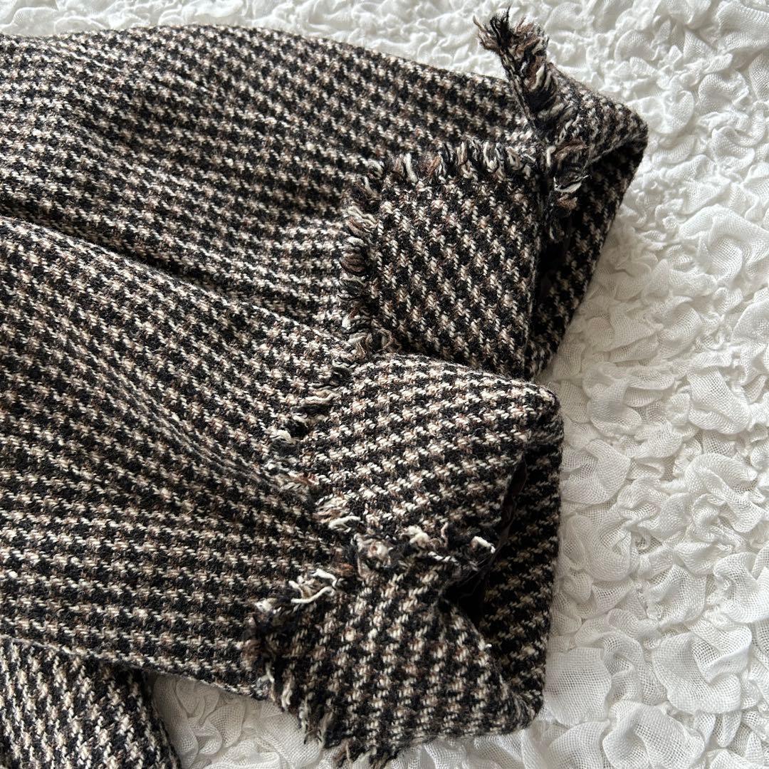 バーバリーロンドン　千鳥格子テーラードジャケット　大きいサイズ　ツイード