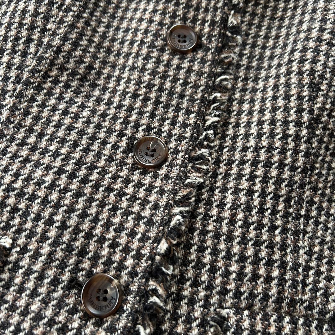 バーバリーロンドン　千鳥格子テーラードジャケット　大きいサイズ　ツイード