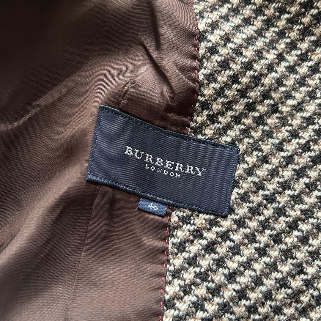 バーバリーロンドン　千鳥格子テーラードジャケット　大きいサイズ　ツイード