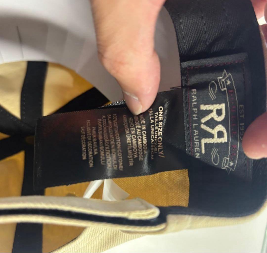 RRL ロゴ　刺繍 キャップ ダブルアールエル　ラルフローレン　Ralph 帽子