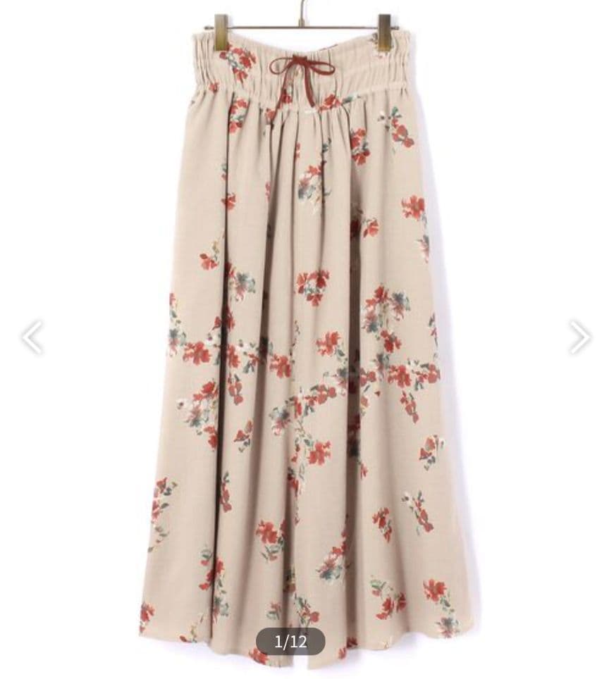 25300円　ビアズリー　水彩画　フラワー　パンツ　美品