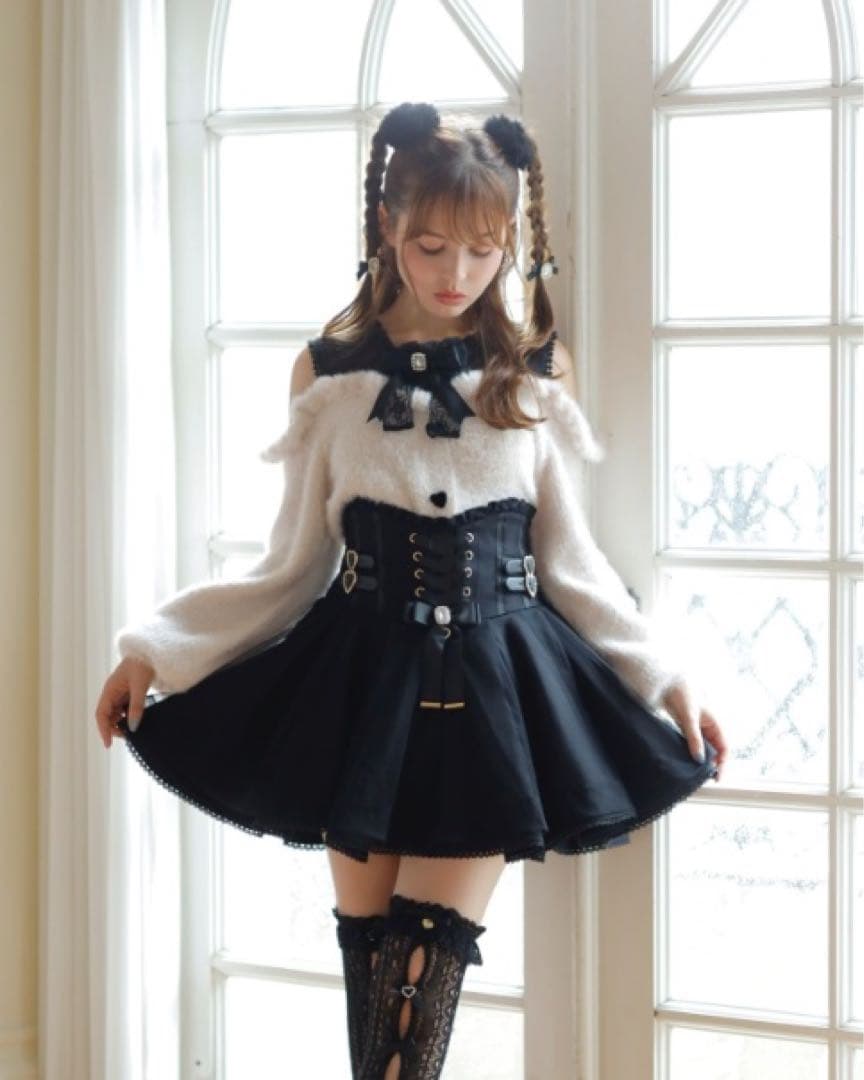 LIZLISA レースアップコルセットライクスカパン