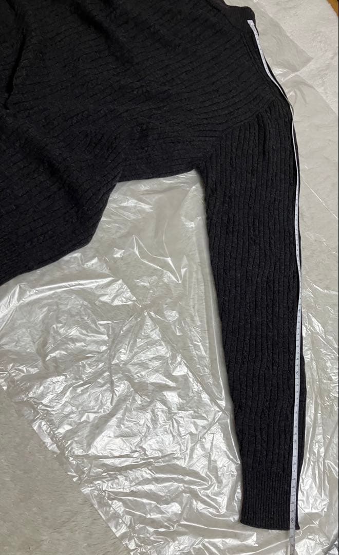 BURBERRY GOLF 羊毛92 カシミヤ8 メンズセーターケーブル編み部分