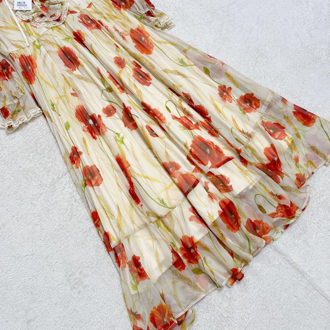 未使用　Audie a Muses フロントレースプリーツワンピース