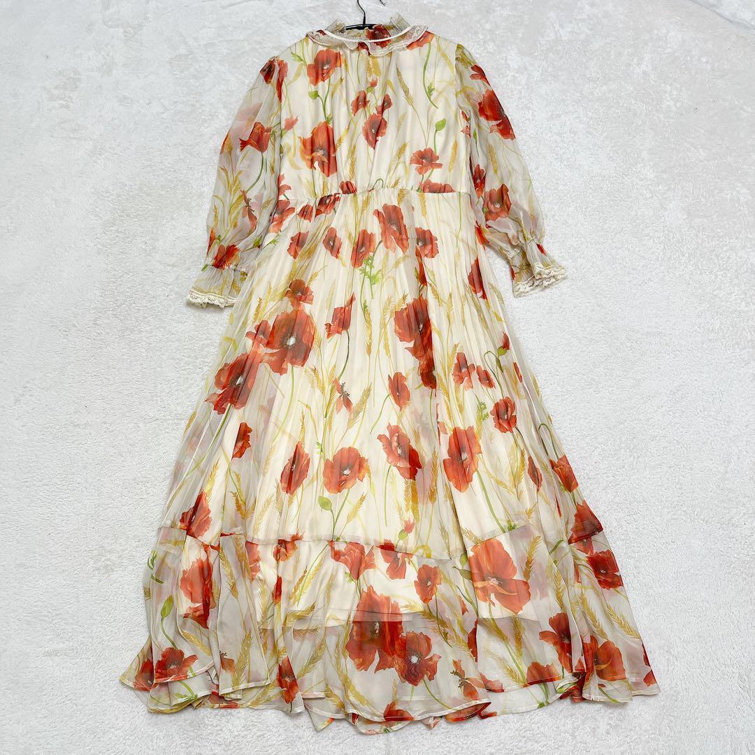 未使用　Audie a Muses フロントレースプリーツワンピース