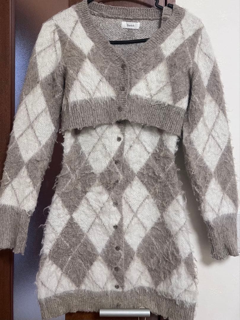 Darich アーガイルニットアンサンブル