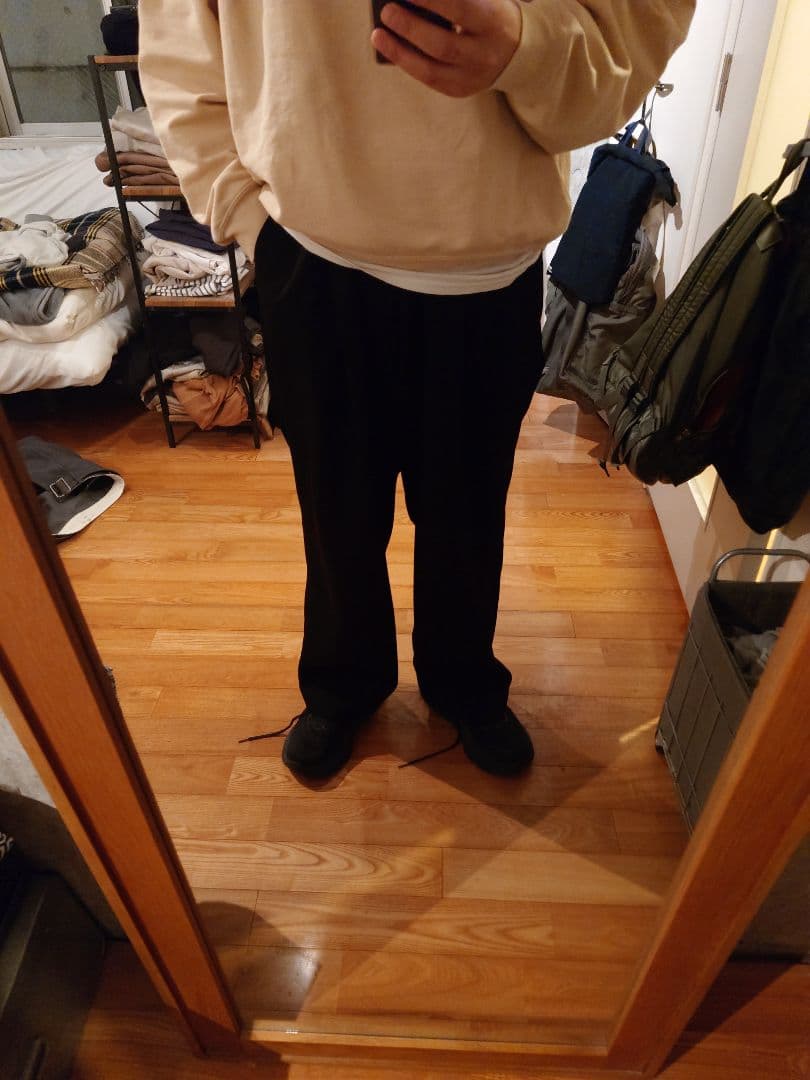 グラフペーパー SCALE OFF WOOL WIDE CHEF PANTS