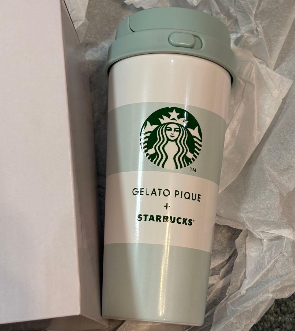 新品♡スターバックス ジェラートピケ ボーダーステンレスTOGOボトル